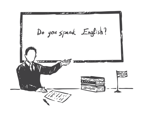 Image d'un accueil en cours d'anglais